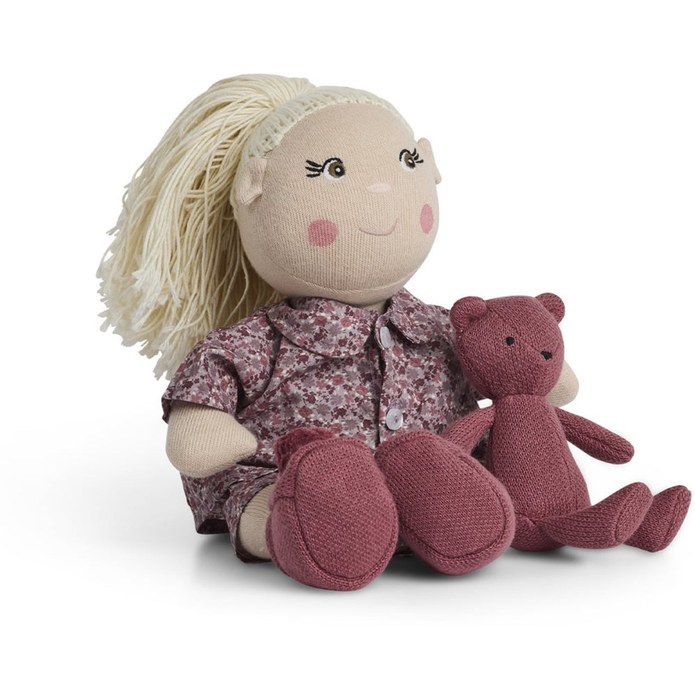 Køb Smallstuff Dukke Tøj Flower Pyjamas Med Futter & Bamse