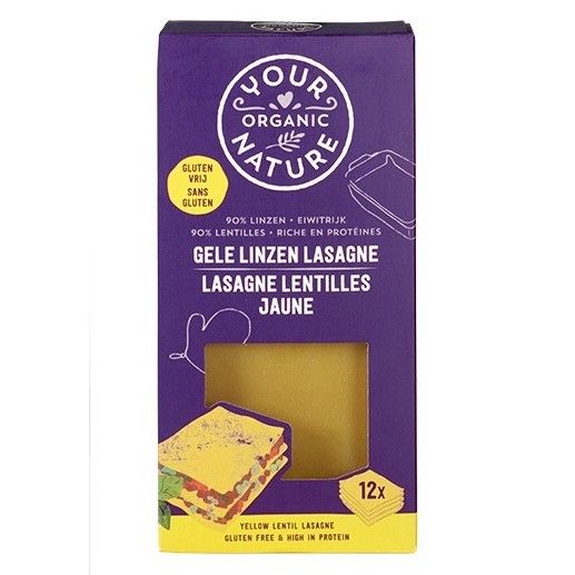Your Organic Nature Gele linzen lasagne (bio) 250 gram