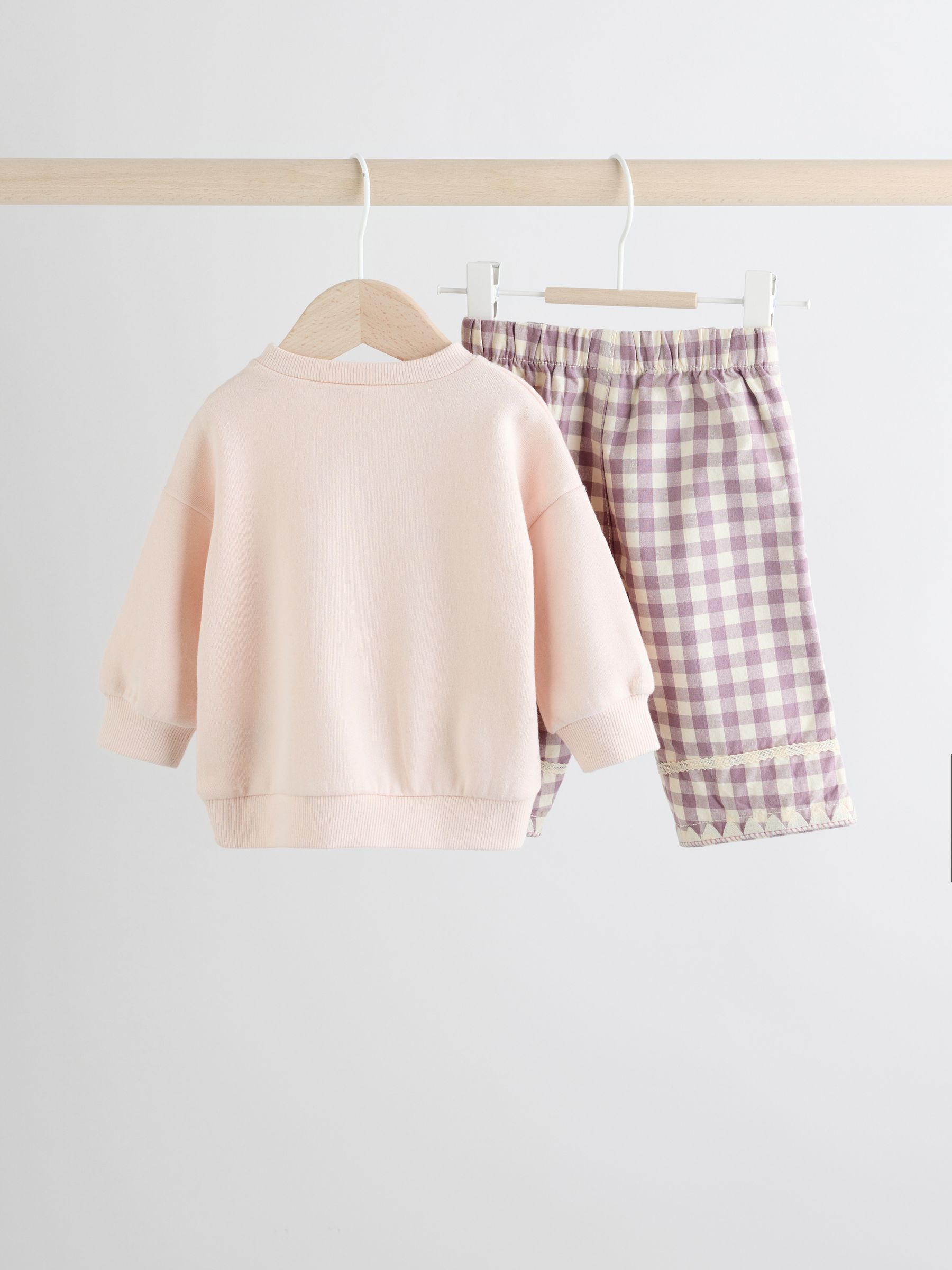 Roze - Baby Kerstmis Trui en Broeken 2 Pieces Set (0mnd-2jr)