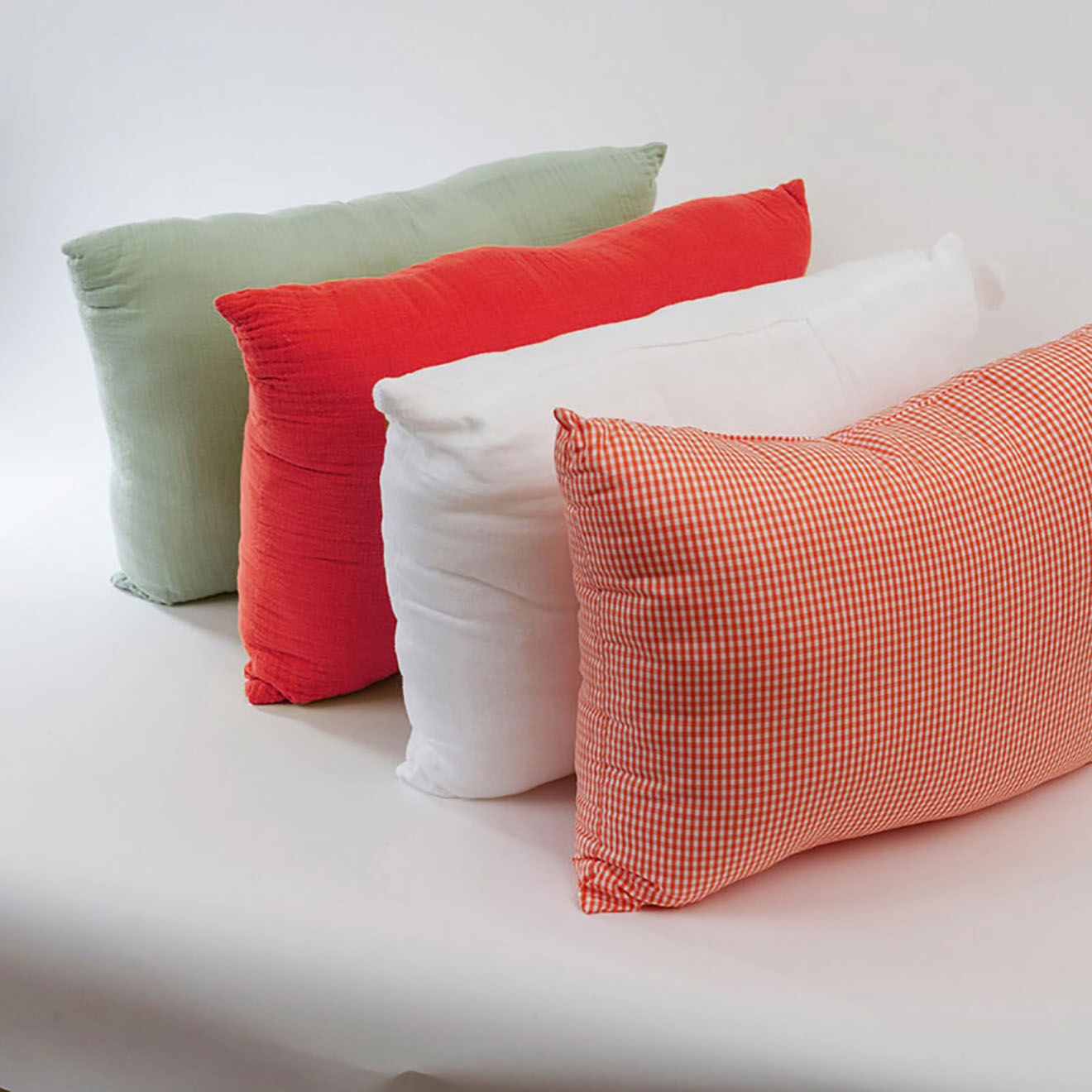 Papate Coussin Rectangle en Coton Bio fraise - 30x40 cm