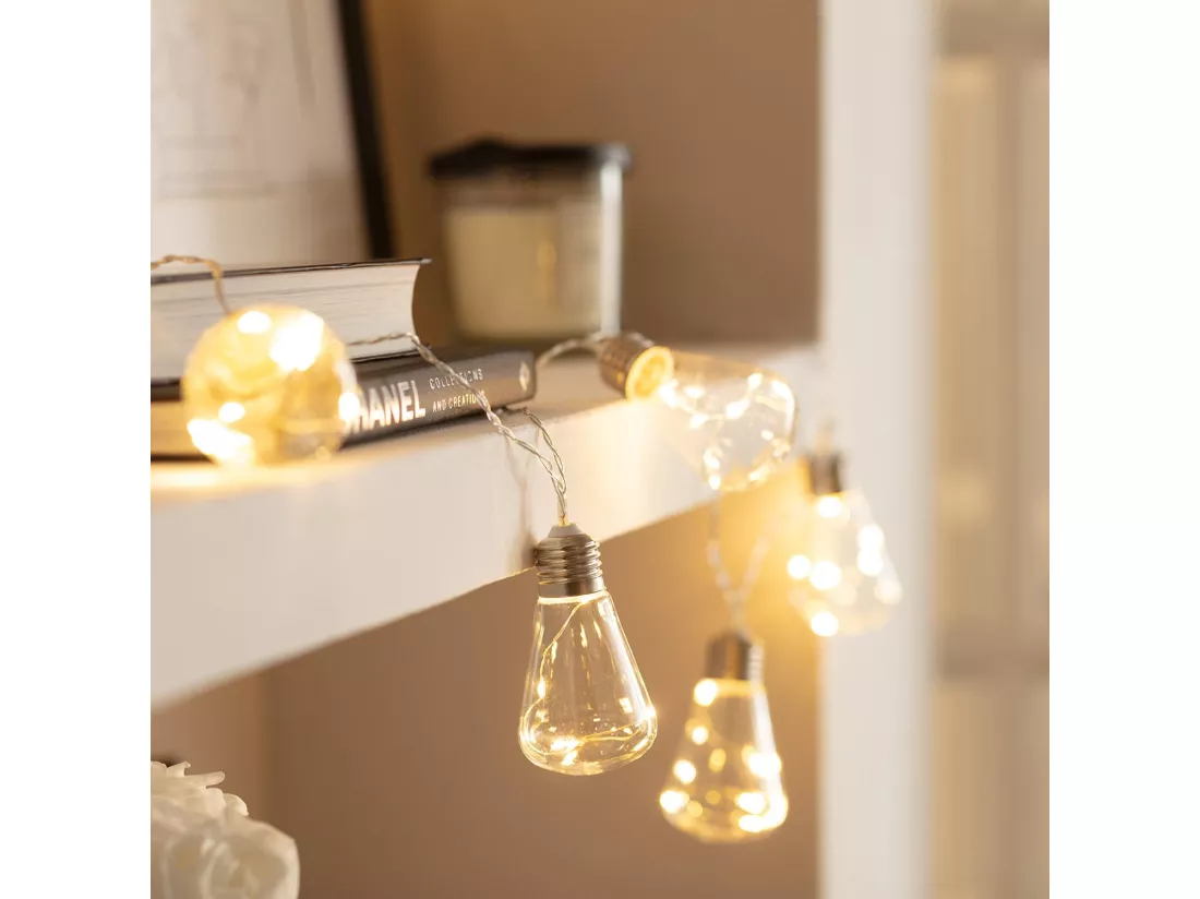 Guirlande d'Ampoules LED Edison 2m Blanc Chaud 3000K