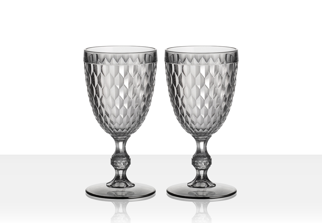 Brunner 2er-Set Weingläser 400 ml Coralux Grau