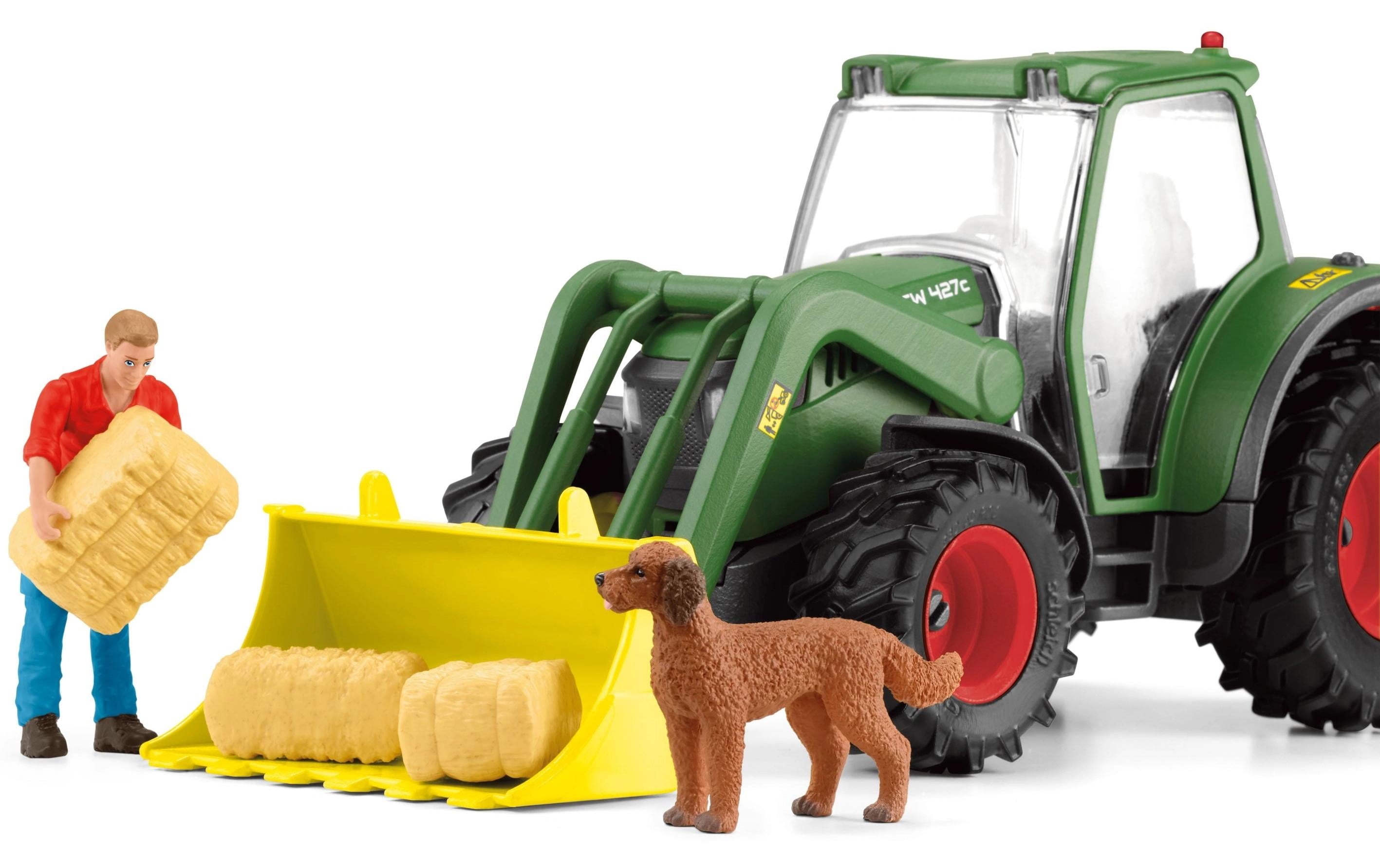 Spielfigurenset Farm World Traktor mit AnhängerTraktor-Spielset