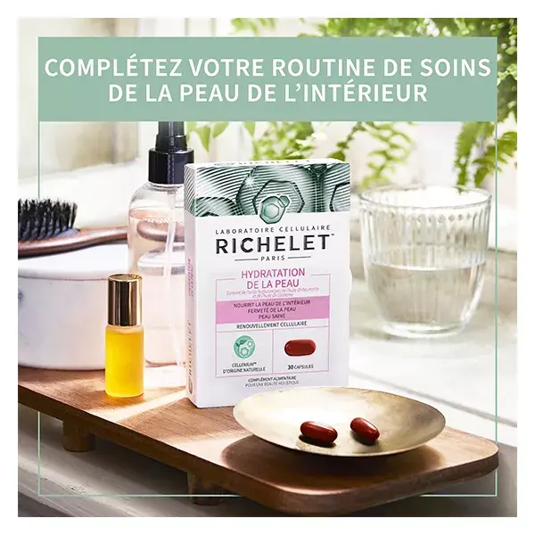 RICHELET Hidratação da Pele, Suplemento Alimentar, 30 Cápsulas