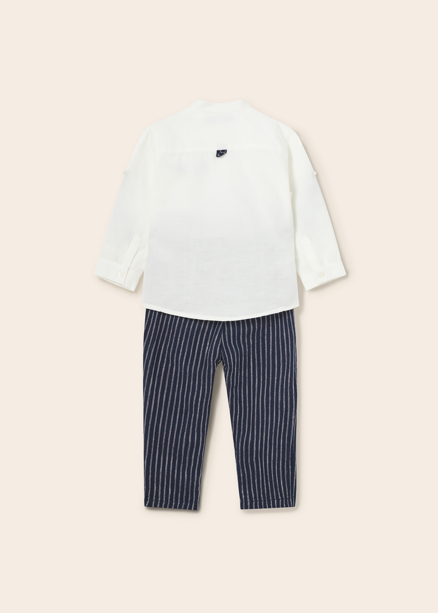 Conjunto de linho comprido de 2 peças para bebê