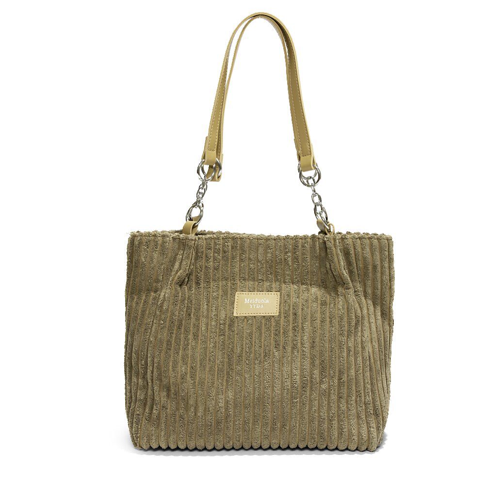 Sac femme fourre-tout côtelé anse simili 28x10xH26cm - 2 modèles