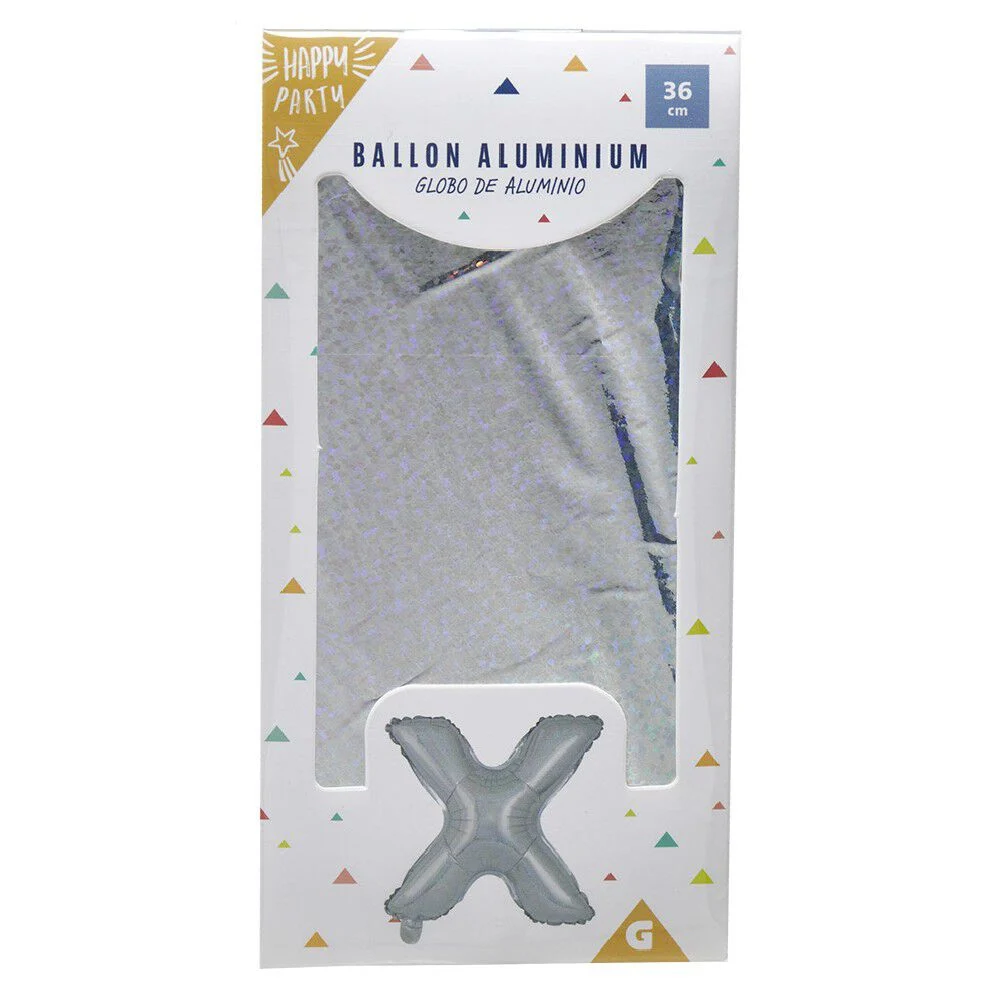 Ballon forme lettre X, aluminium