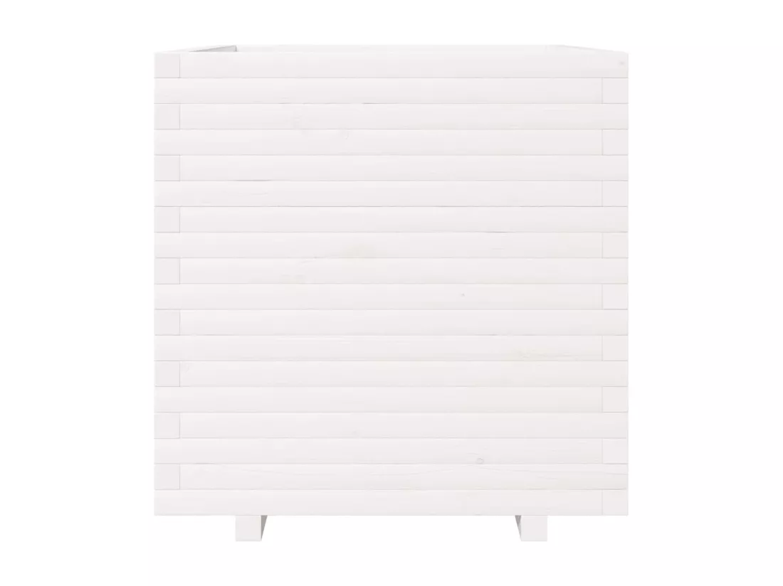 Jardinière bac lit surélevé bois blanche 70 x 70 x 72.5 cm 02_0037842