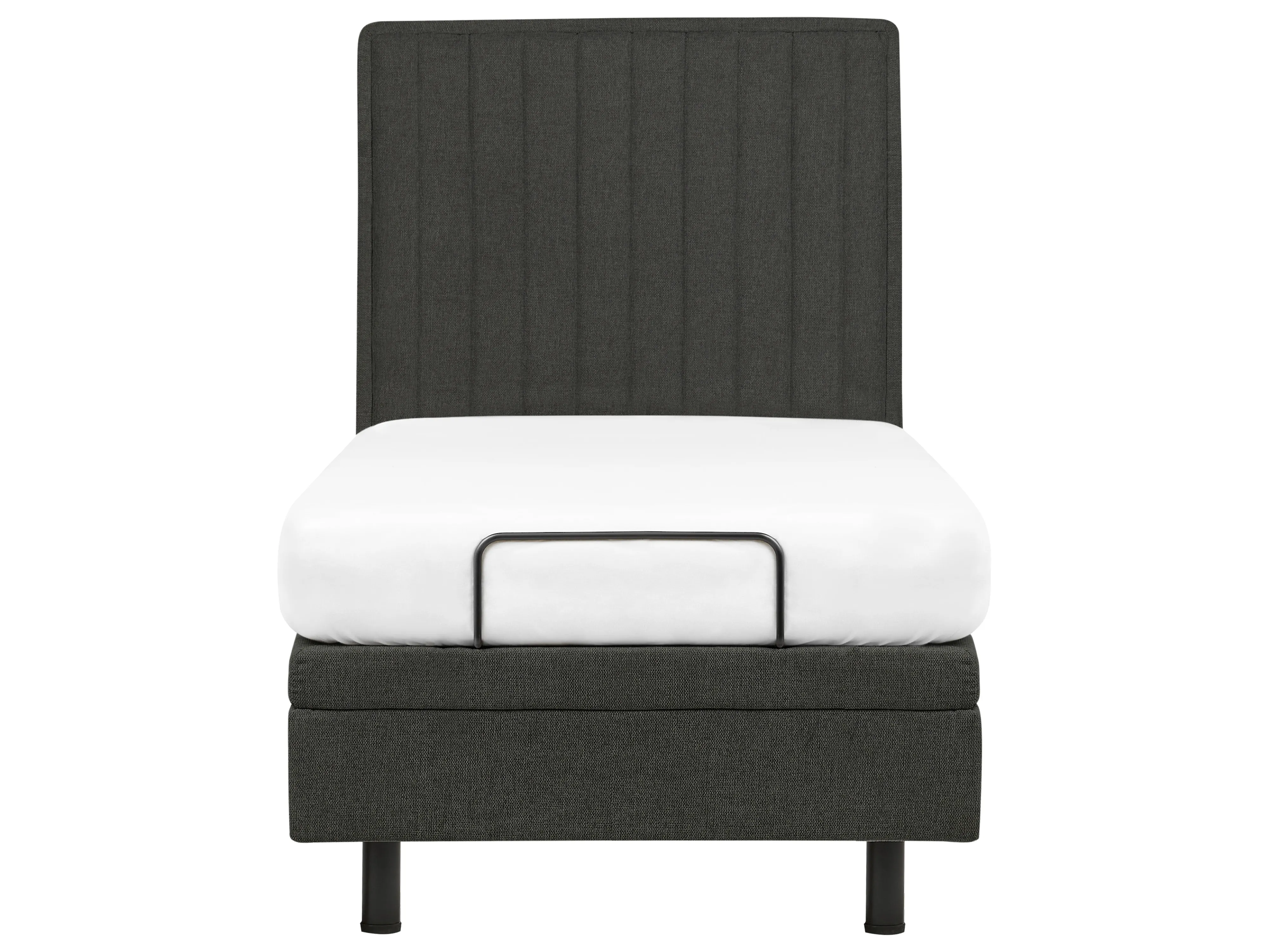 Verstelbaar bed Stof CASTELLAN 90 x 200 cm Donkergrijs