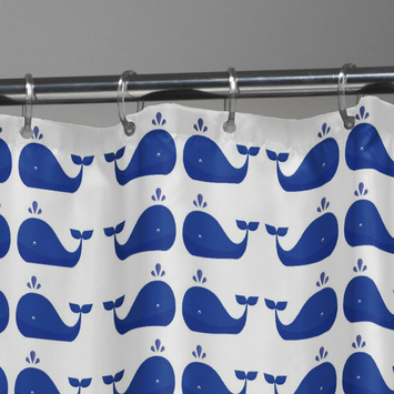 Sealskin douchegordijn whale 180x200cm blauw