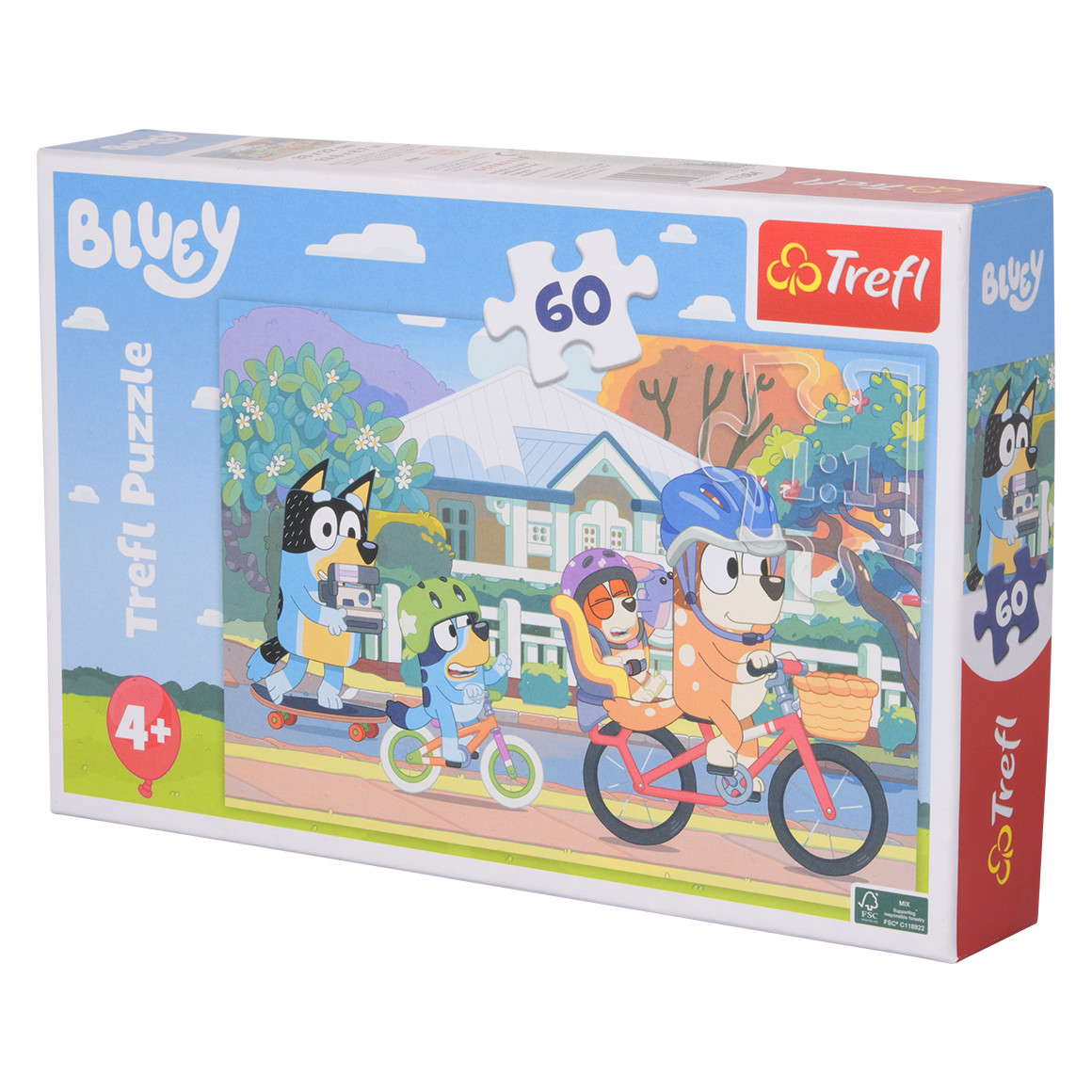 Bluey Puzzle 60teilig hellblau / bunt