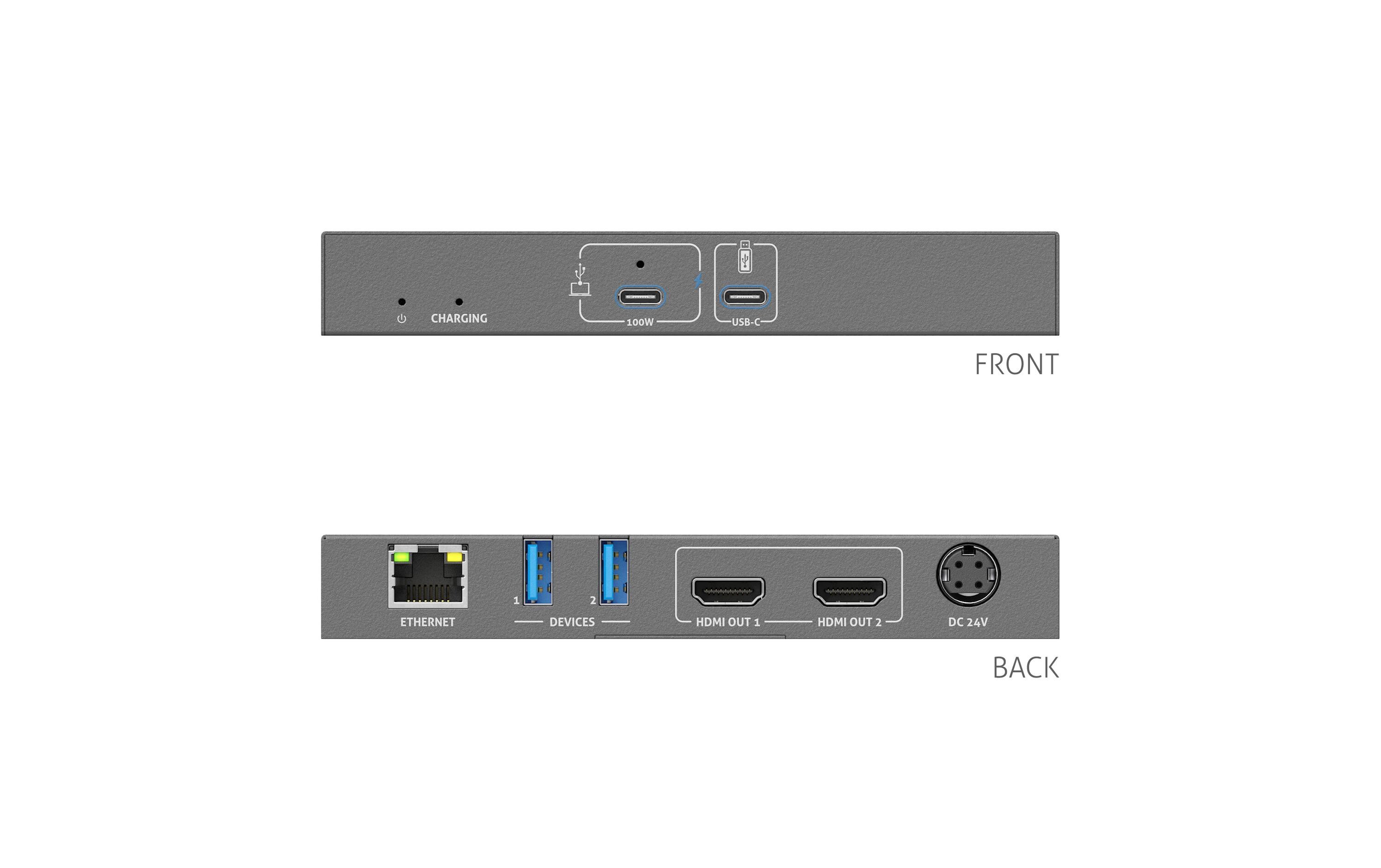 Docking Station PT-HUB-100 USB-C<br>PureTools – ProAV USB-C Alt-mode Docking Station
