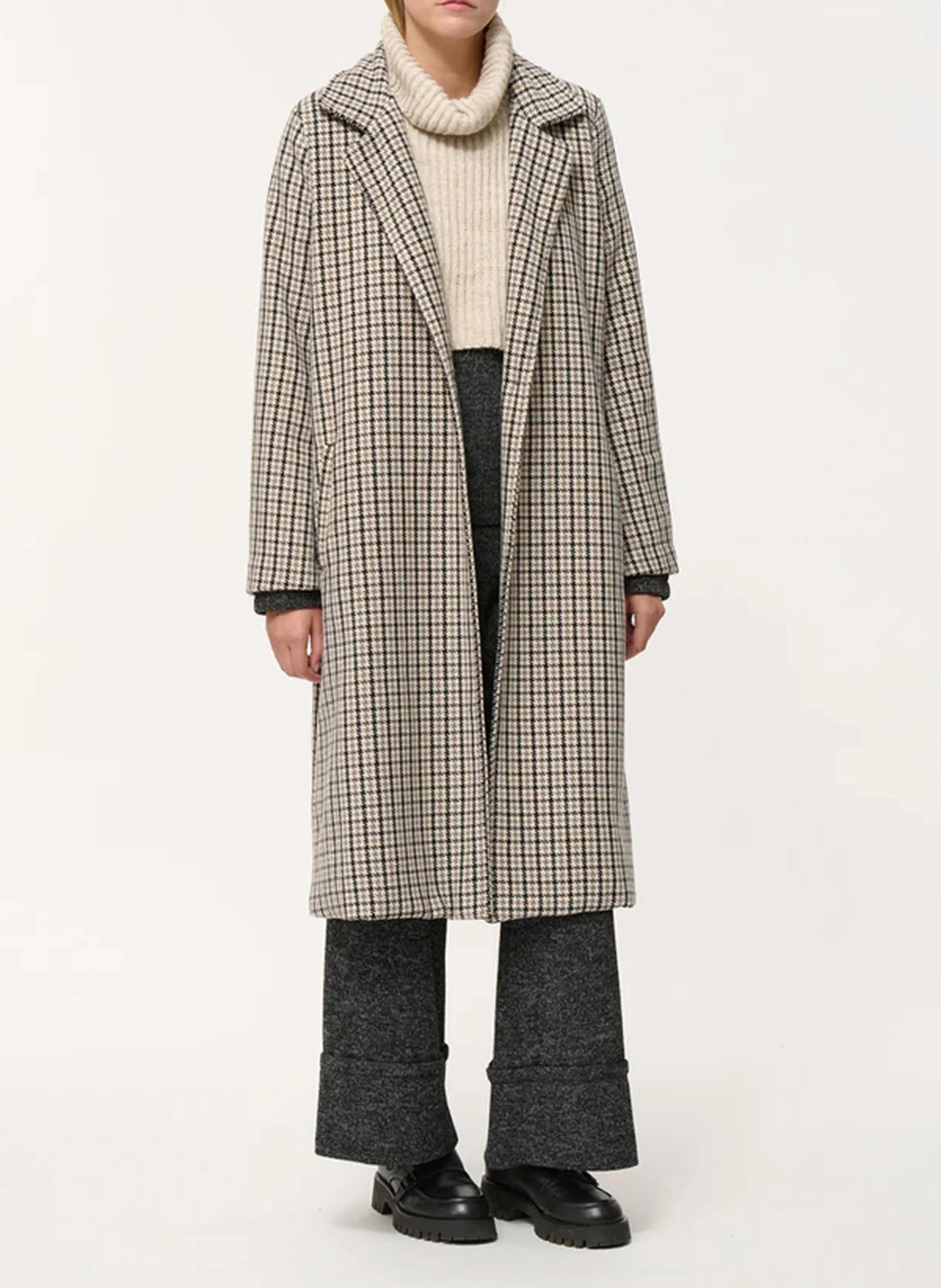 Col amovible en maille | Blanc