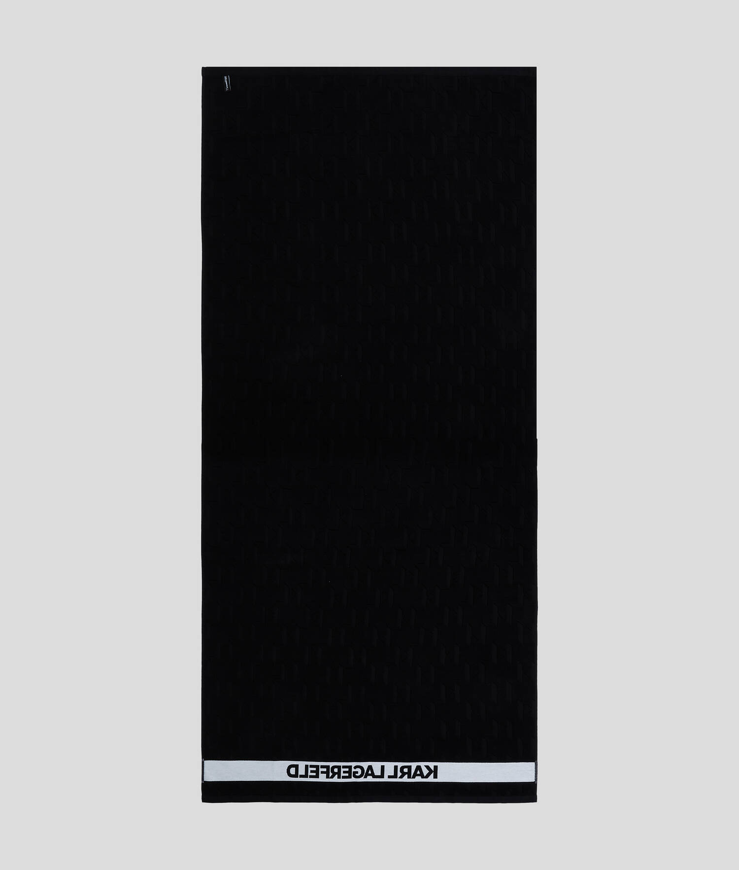SERVIETTE DE PLAGE AVEC LOGO KARL - Noir