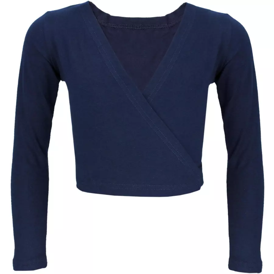 Aquarti Mädchen Ballett Bolero Langarm dunkelblau