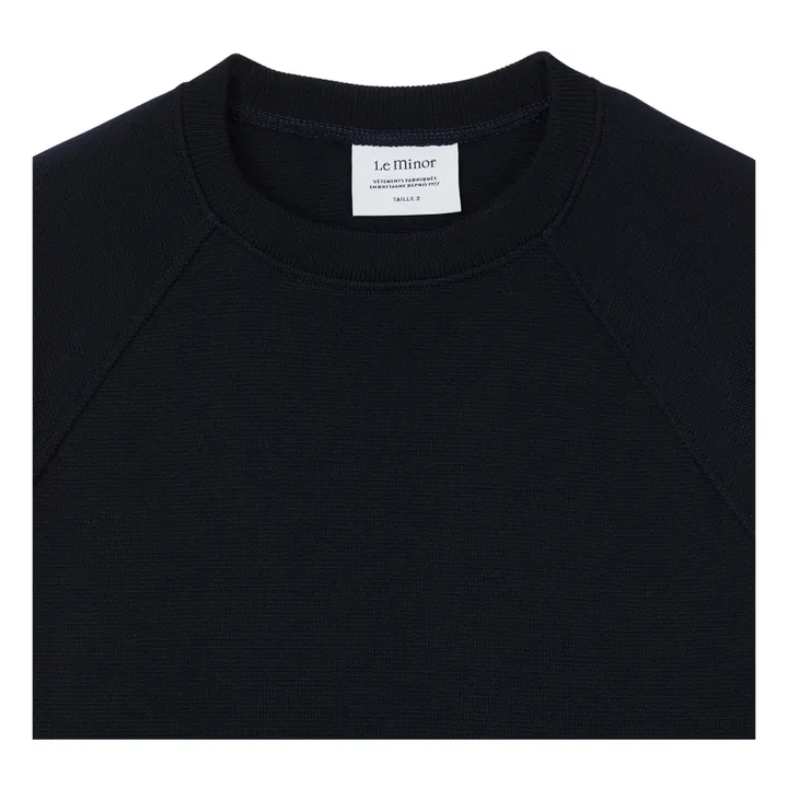 Le Minor Pull Milano Laine Mérinos | Bleu marine