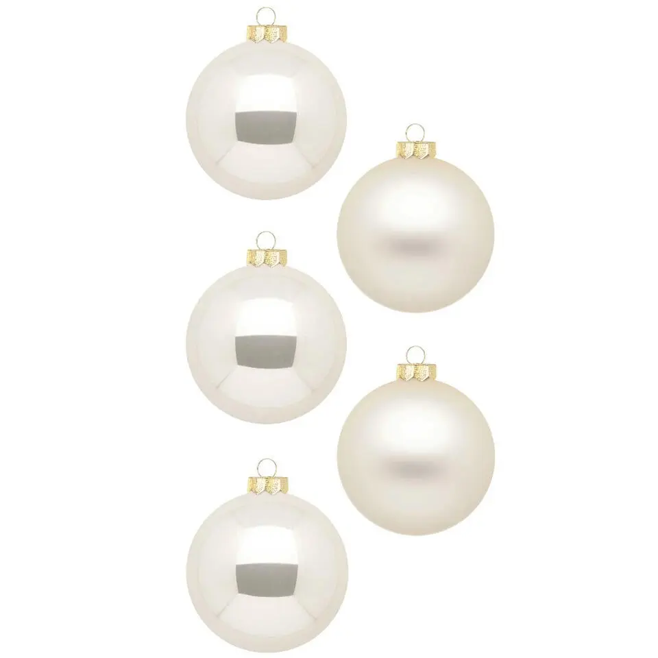 Christmas Goods Kerstballen - 20x - champagne - glans/ mat - 6cm