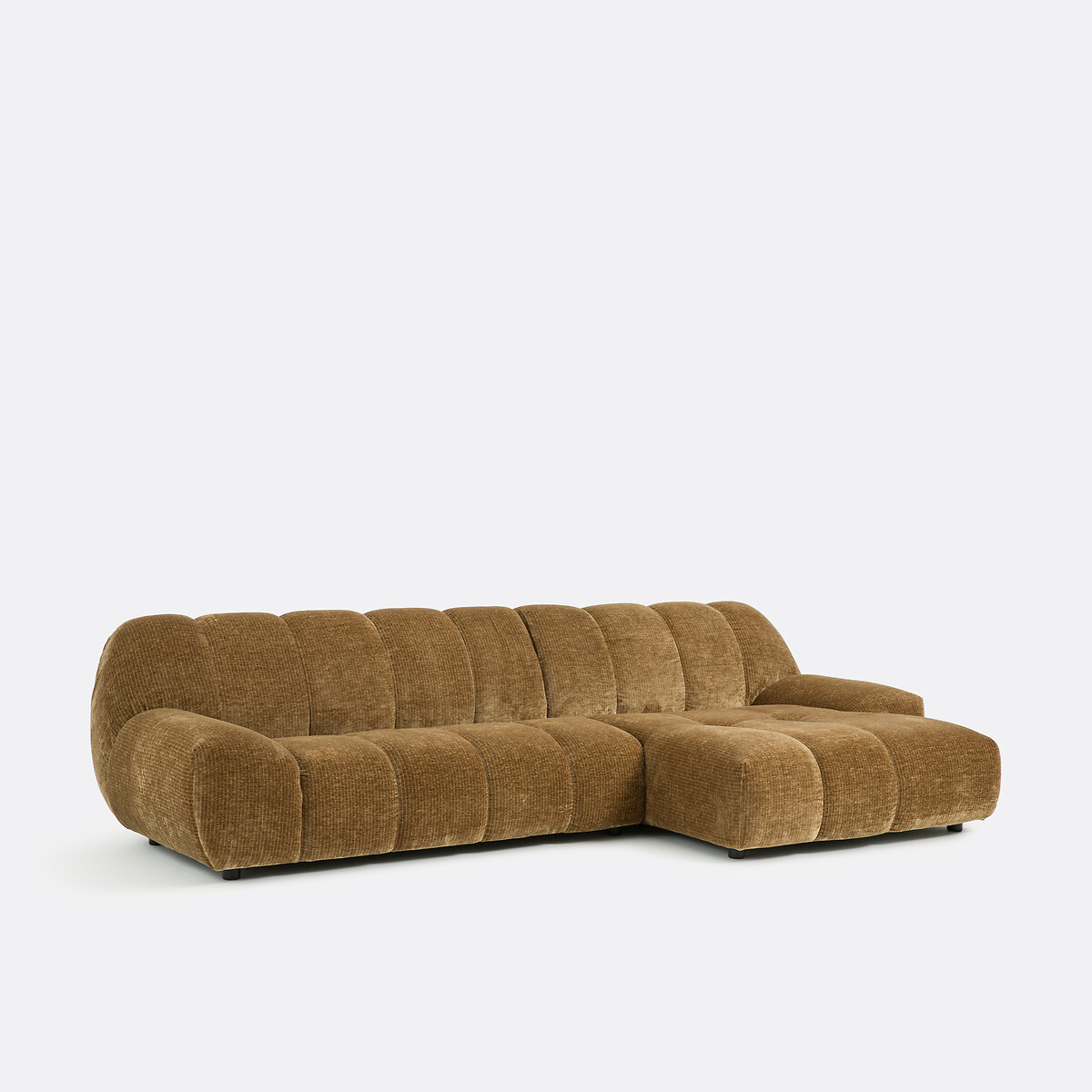 LA REDOUTE INTERIEURS<br>Sofá de canto vintage em veludo cotelê, Nuria