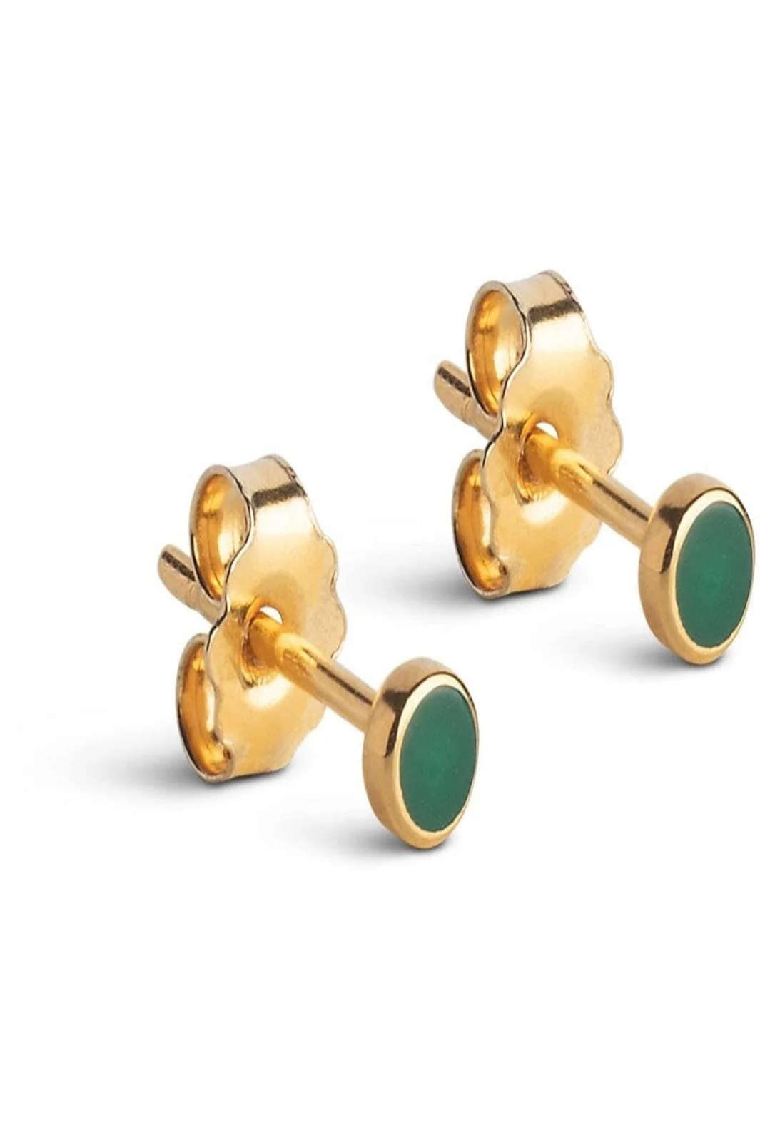 Enamel Copenhagen Stud, Enamel Dot E313G 1 Pair petrol green