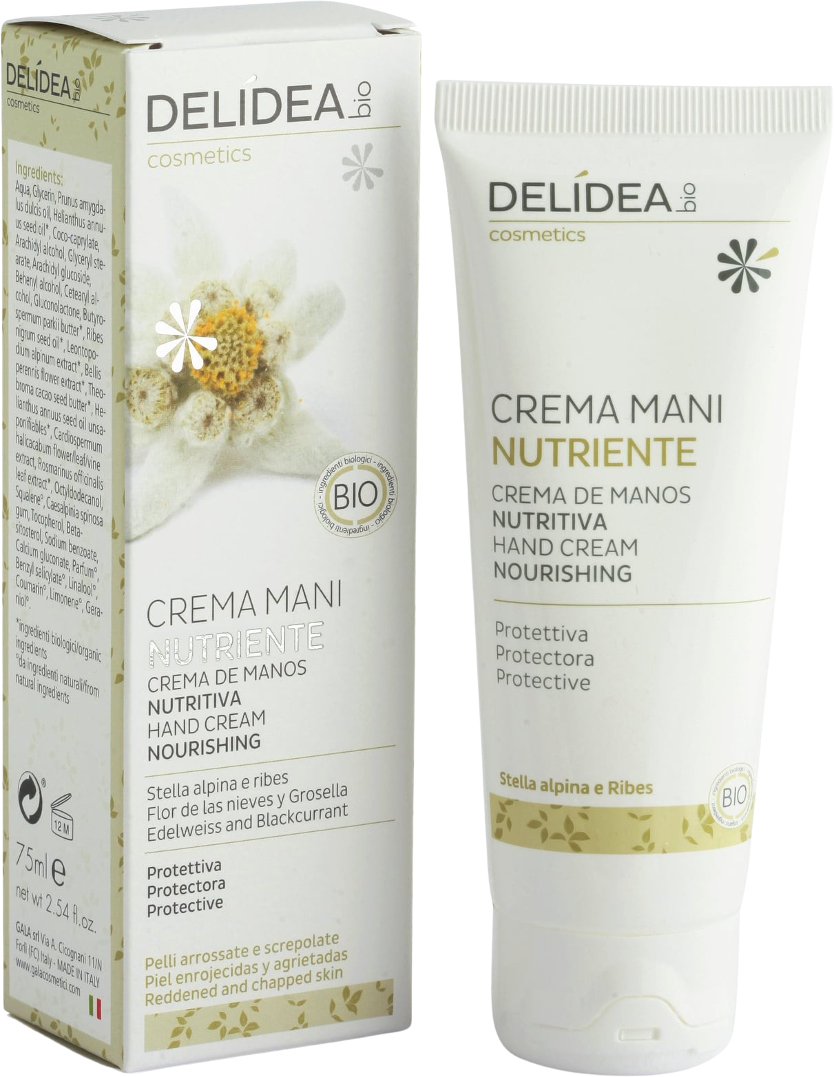 DELIDEA   Edelweiss & Blackcurrant Hand Cream, 75 ml