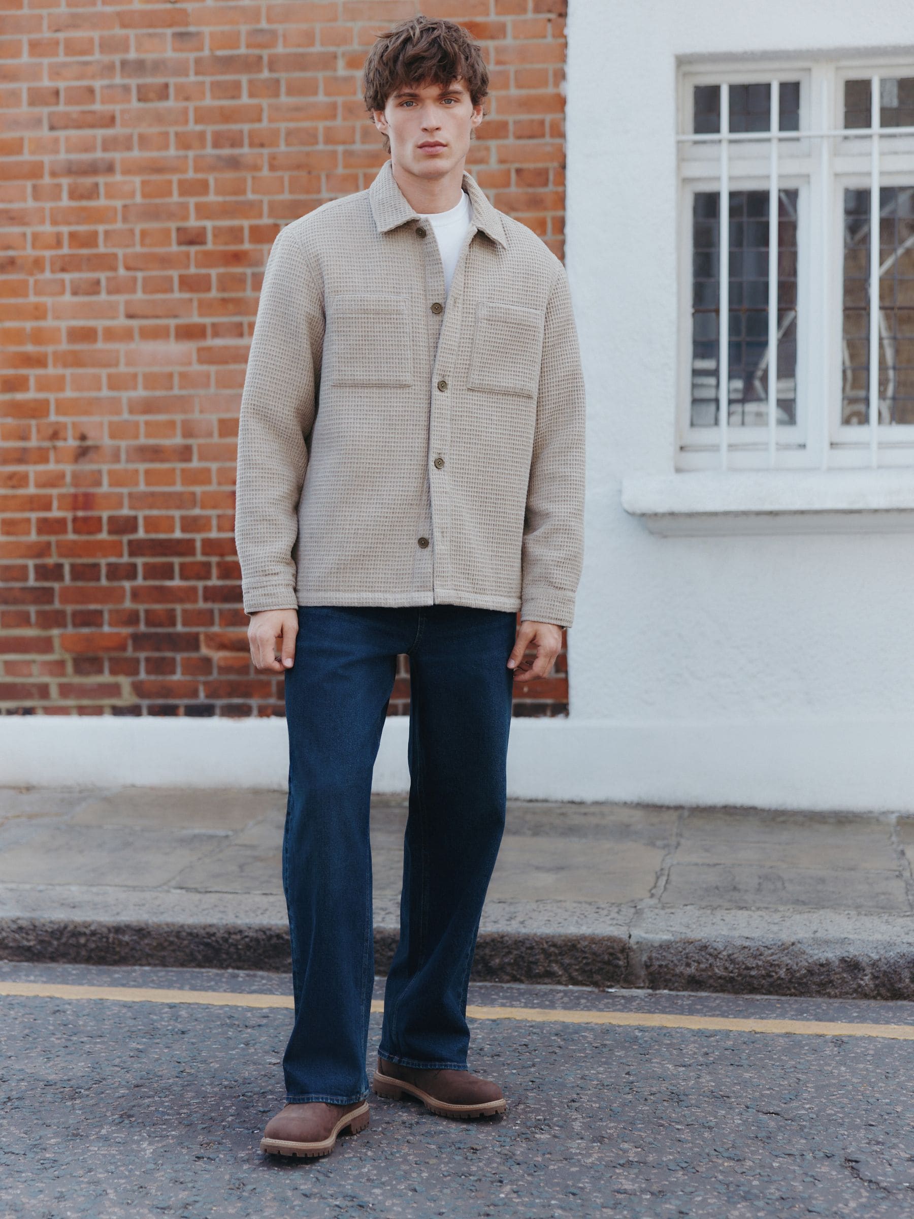 Donkerblauw - Baggy pasvorm - Vintage wash denim jeans