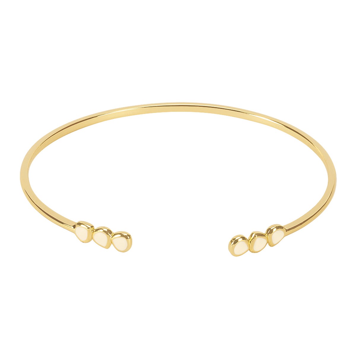Jonc Bangle up Lumi blanc sable