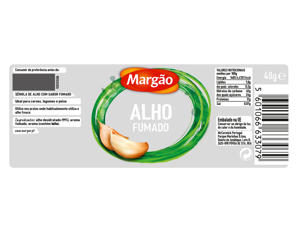 ALHO MARGÃO FUMADO FRASCO 48G