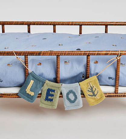 Smallstuff Stickat Flagge - Blatt - Blau