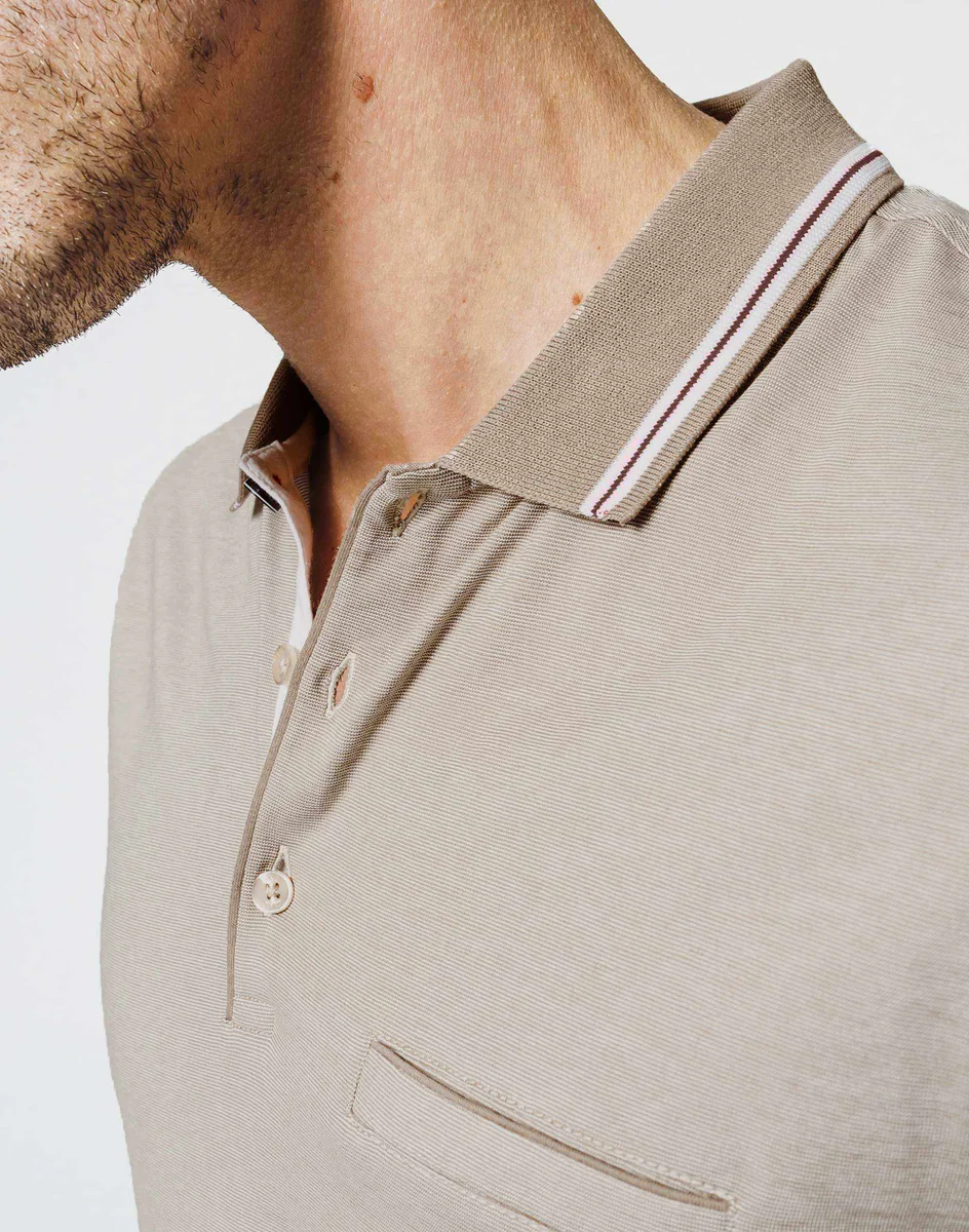 Polo Beige Rayures