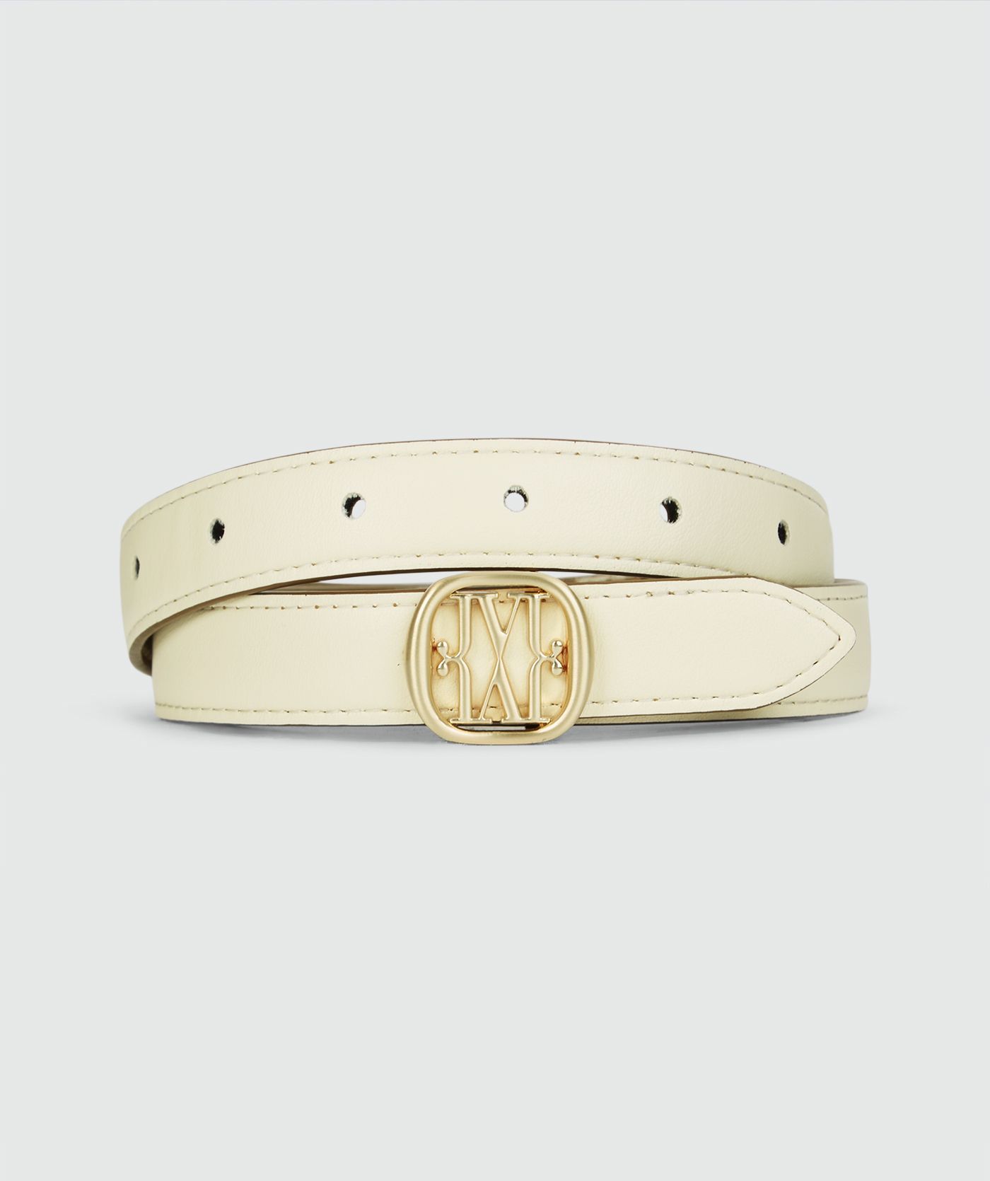 JV-DORISSA riem met logo - creme white khaki