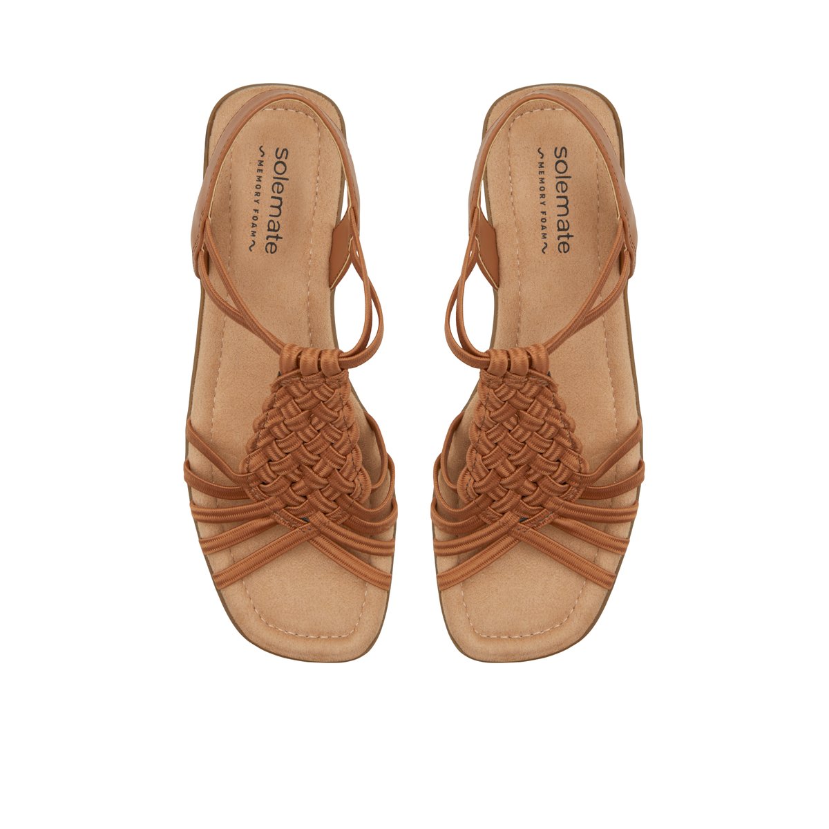 SOLEMATE-Rhalimas-Sandales à bride arrière - Talon plat - Autre Marron