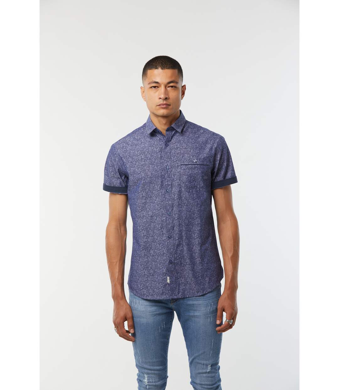 Chemise manches courtes coton slim DEPILO