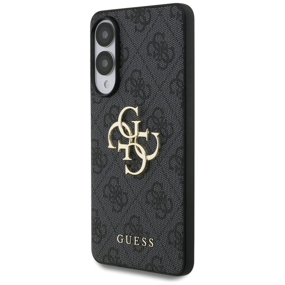 Samsung Galaxy S25 Edge Leder Hardcase Hülle 4G Big Metal Logo (GUHCS25E4GMGGR) - Schwarz