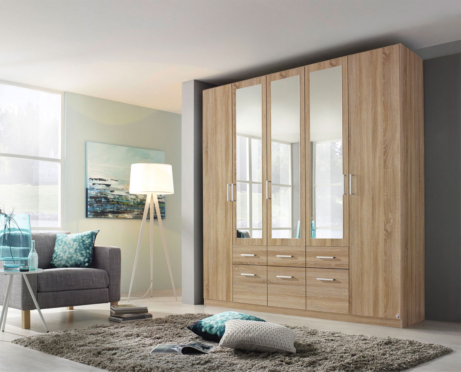 Kleiderschrank BINGEN 226 x 229 cm Sonoma Eiche