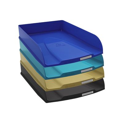 Exacompta Neo Deco - Lot de 4 corbeilles à courrier - couleurs assorties
