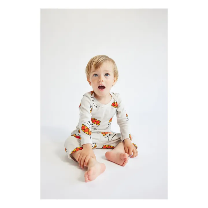 Bobo Choses Body Coton Bio Tambours | Gris galet