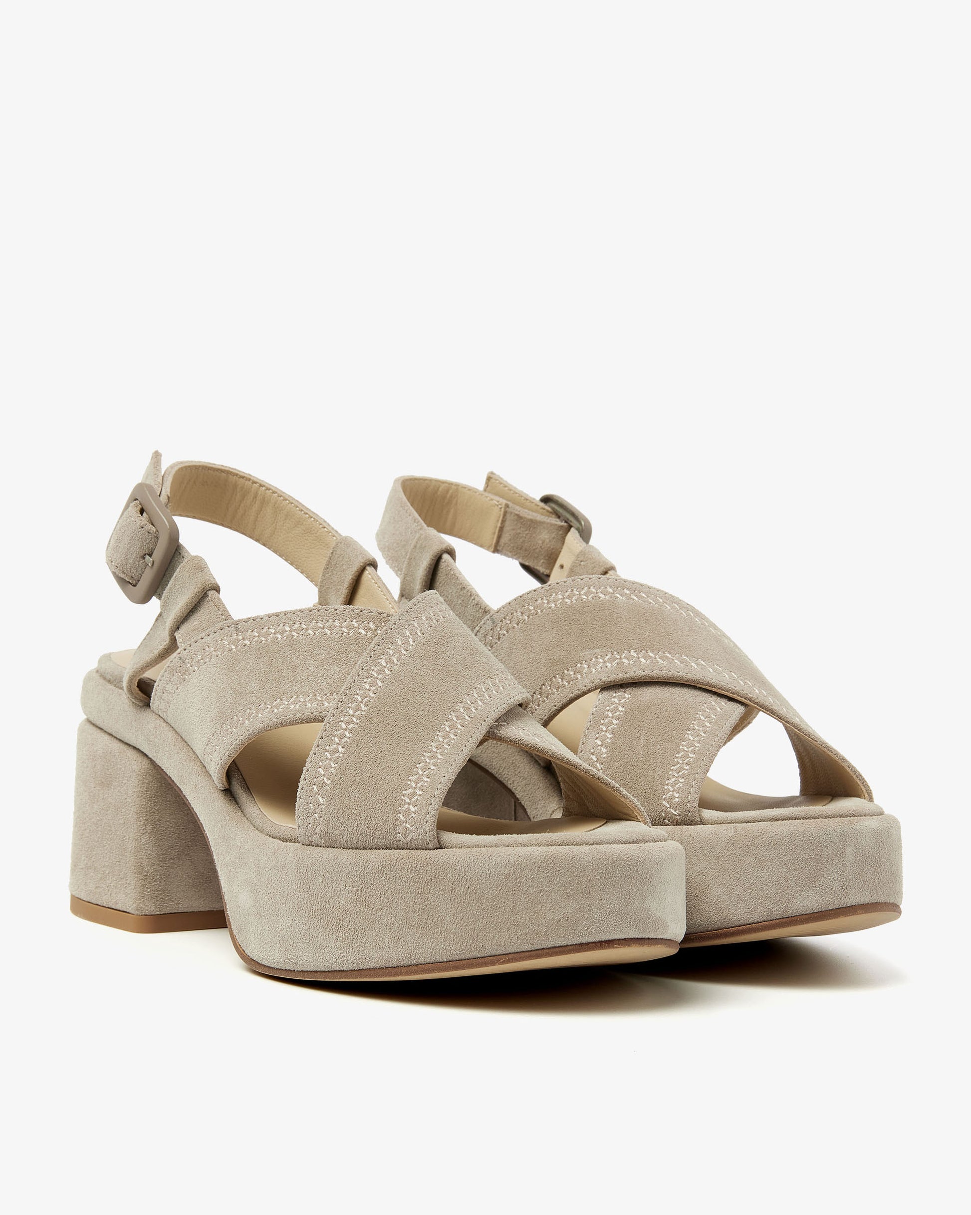 VIA VAI grijze sandalen Elia Paisley