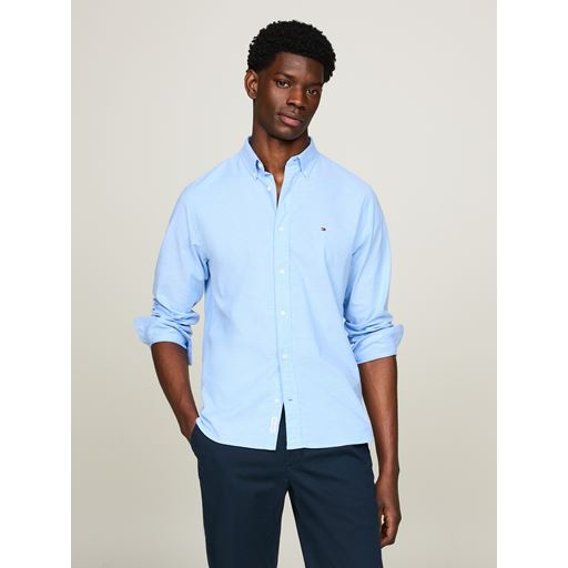 Tommy Hilfiger 1985 Flex Oxford Rf Skjorte, Shirt Blue, S
