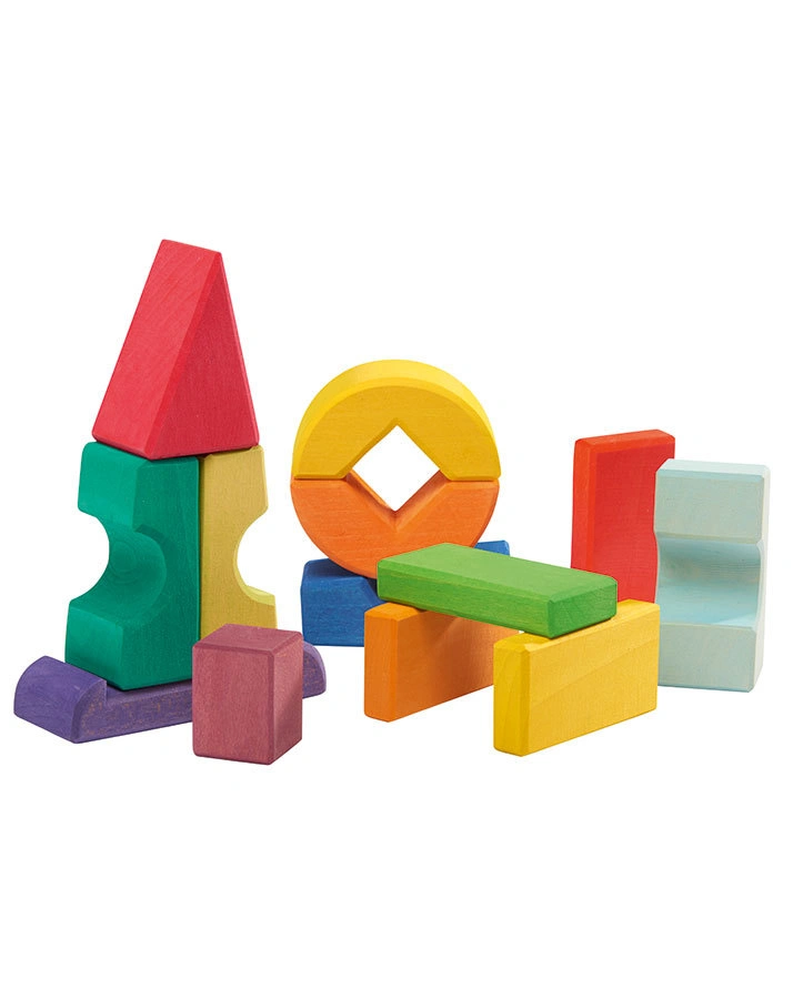 Formenspiel SCHIEFER STECKTURM 13-teilig aus Holz