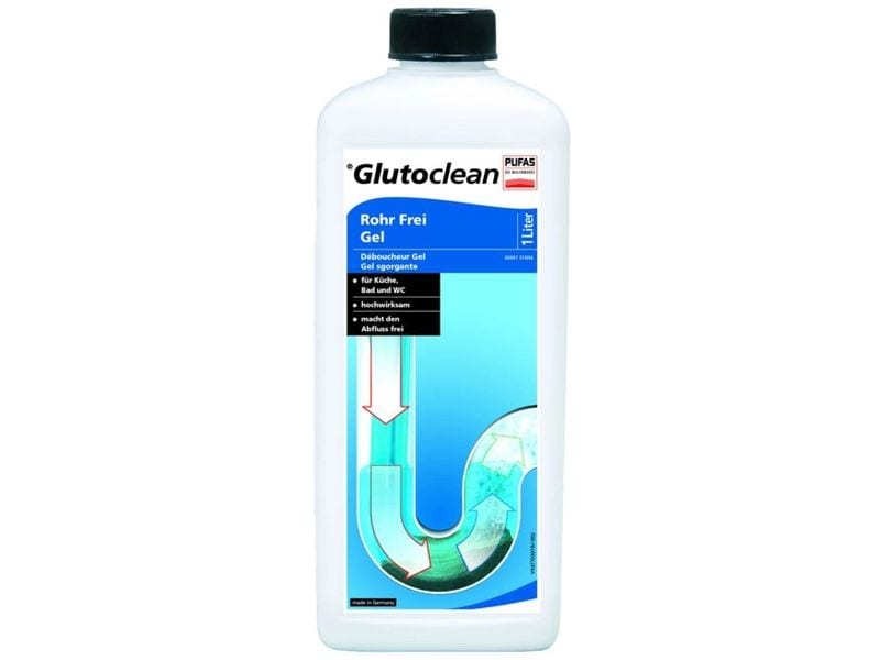 Glutoclean Rohr Frei Gel 1000 ml Hochwertiges Rohr-Frei Gel