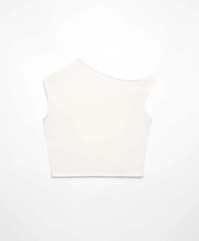Camiseta assimétrica franzida