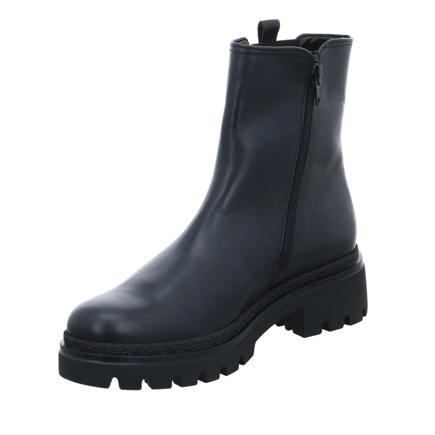 GABOR Boot Schwarz Leder  mit Wechselfussbett