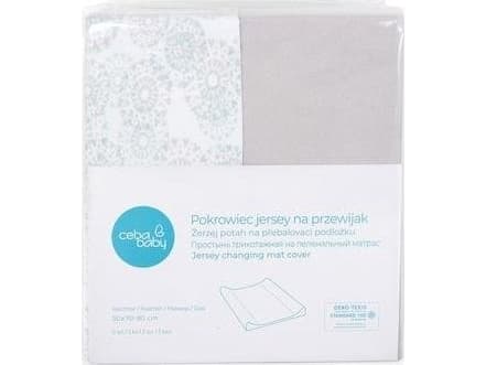 xxx_Ceba Baby changing table cover (50x70-80) 2pcs Light gray+Dande