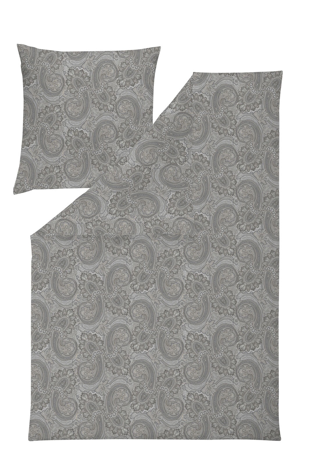 ESTELLA Jersey-Bettwäsche PAISLEY 135 x 200 cm silberfarbig