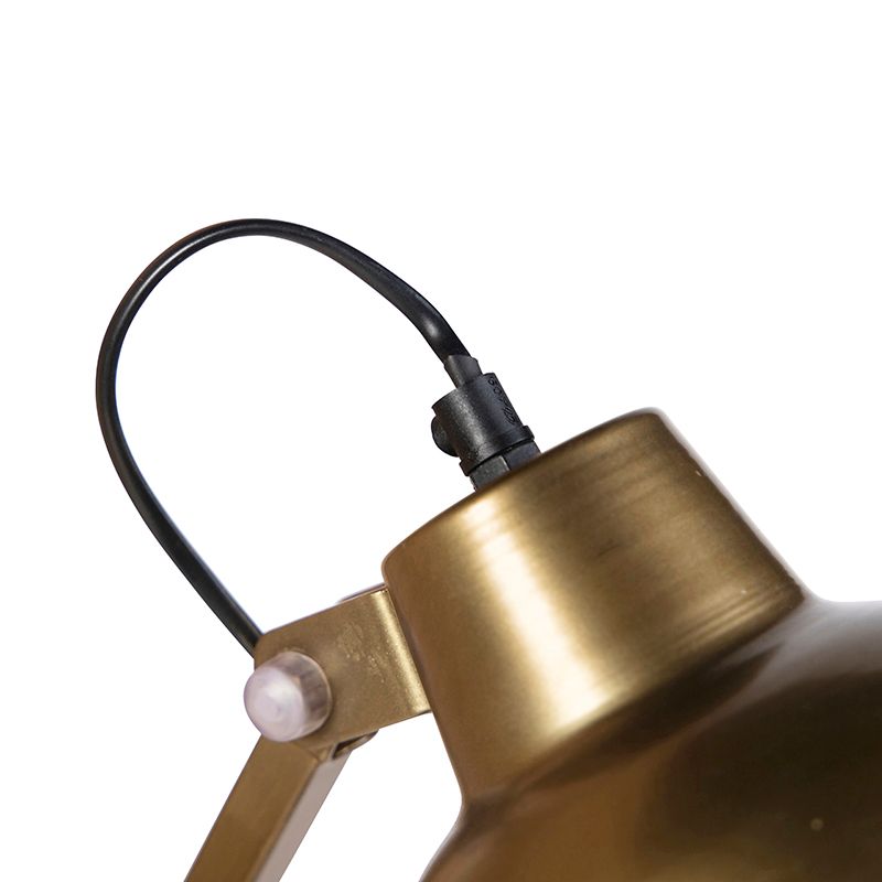 Industriële wandlamp messing verstelbaar - Avon