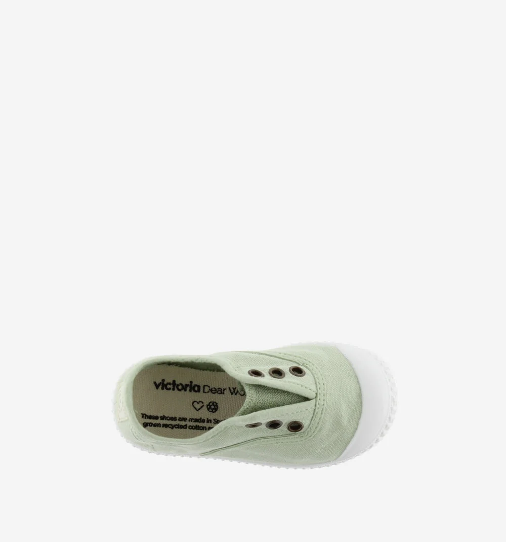 1915 INGLESA TENNIS TOILE DREC® ÉLASTIQUE Baskets en toile avec élastique pour enfant WASABI