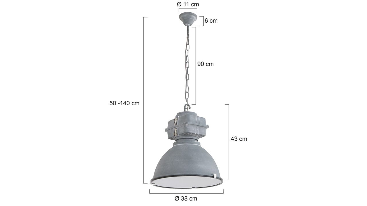 Hanglamp 7881GR Fender Mexlite B38 x D38 cm