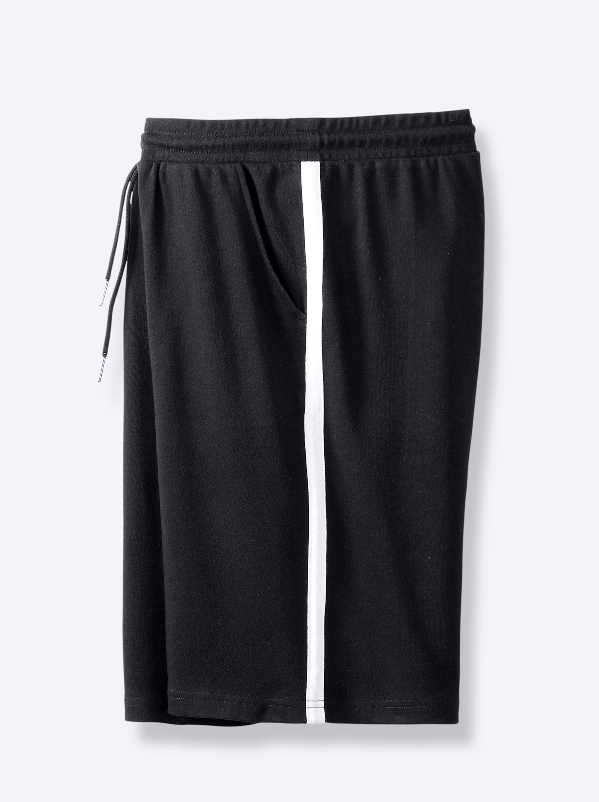 feel good Bermuda in dunkelrot + schwarz