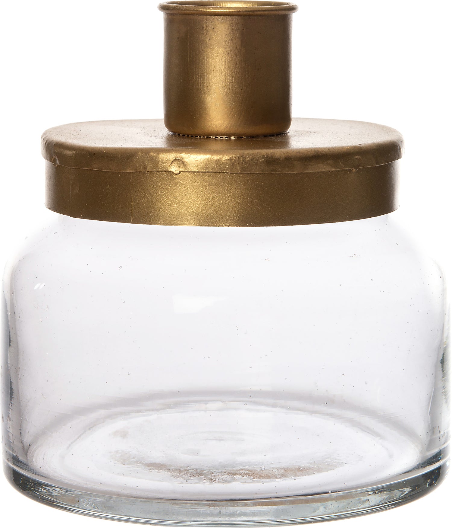 Intratuin kandelaar met pot goud D 8 H 10 cm