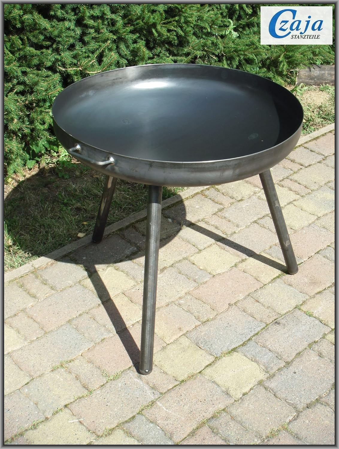 Czaja Stanzteile Feuerschale Berlin Ø 80 cm, hohe Feuerstelle aus 2,5mm Stahl für den Garten